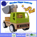 wooden vehicle toys kids wooden digger truck toy